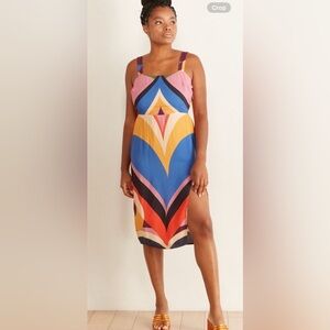 FARM Rio size M graphic heart slip dress in multicolor